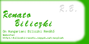 renato biliczki business card