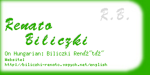 renato biliczki business card